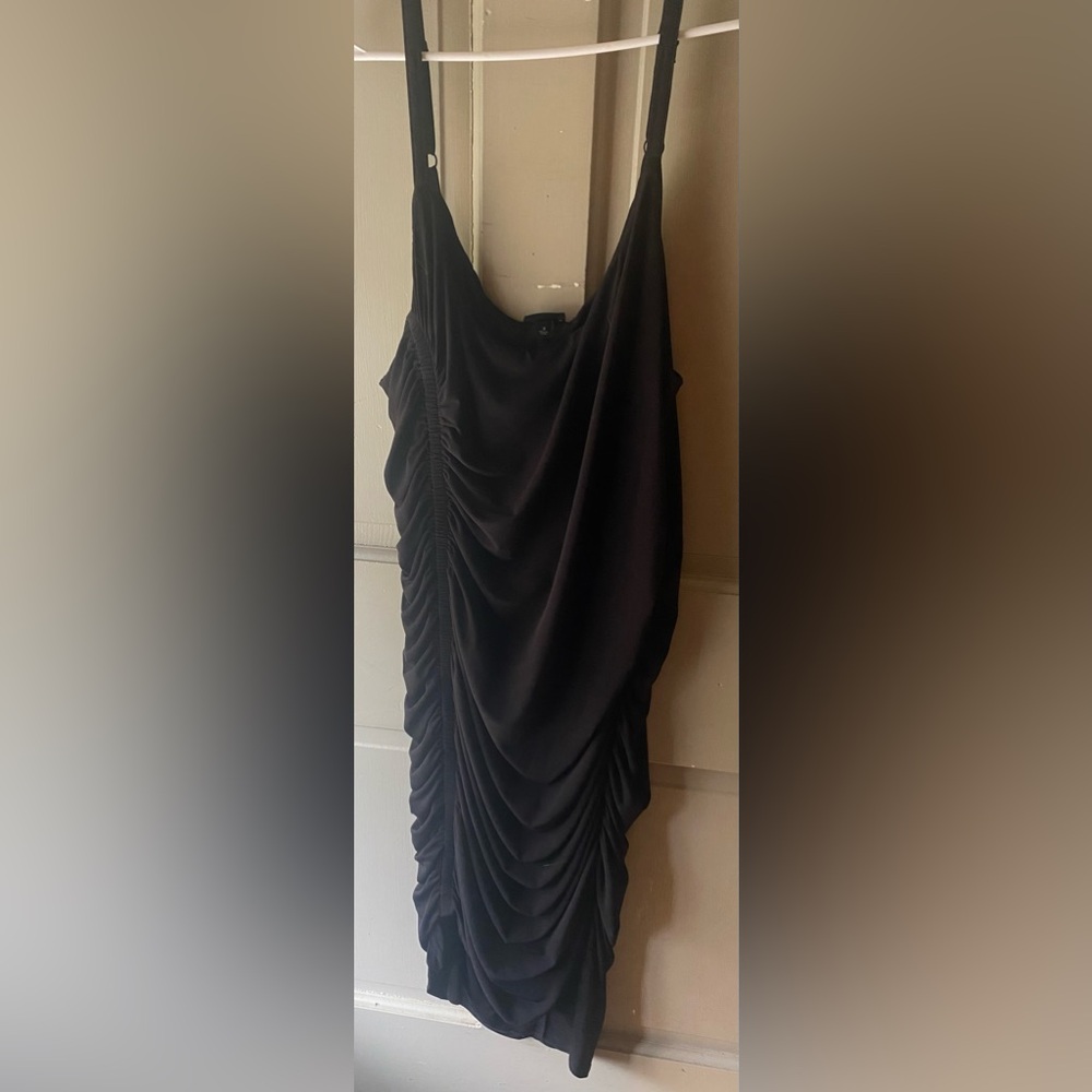 Torrid Woman’s Black Sleeveless Bodycon Ruched Dress